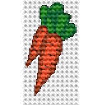Carrot, cross stitch, pattern